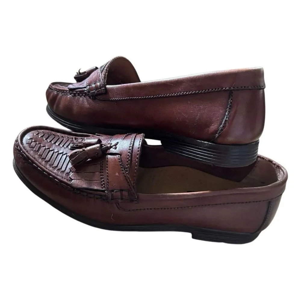 Giorgio Brutini Tuscany Size 9 1/2 D Brown Leather Tassel Loafers
